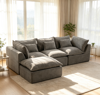 Oversized Modular Cloud Sofa And Cotton Fabric