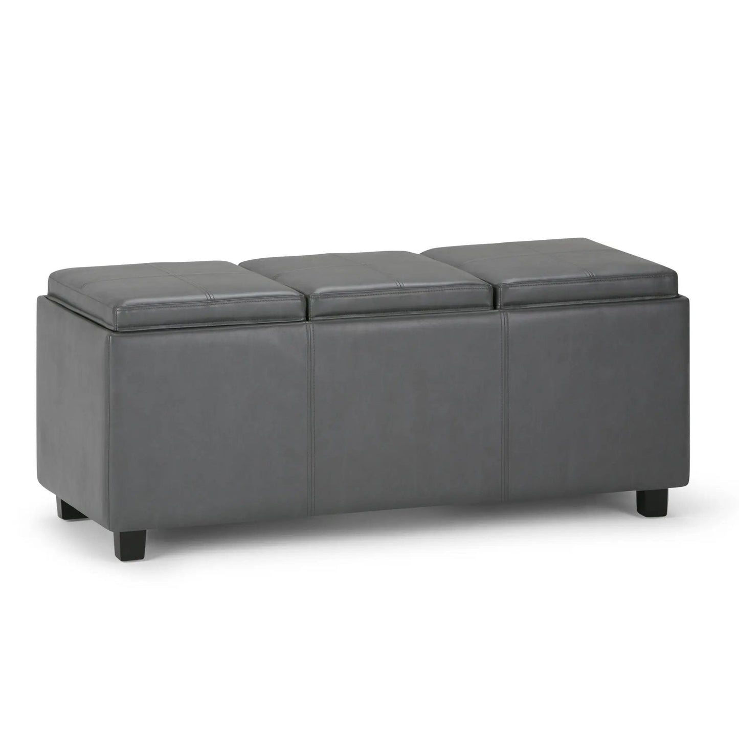 Avalon Upholstered Storage Ottoman With Trays