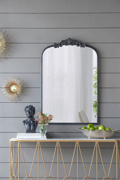 Arch Baroque mirror with dark ornate frame wall decor by Unique Piece Furniture on Tampa Home & Garden Store