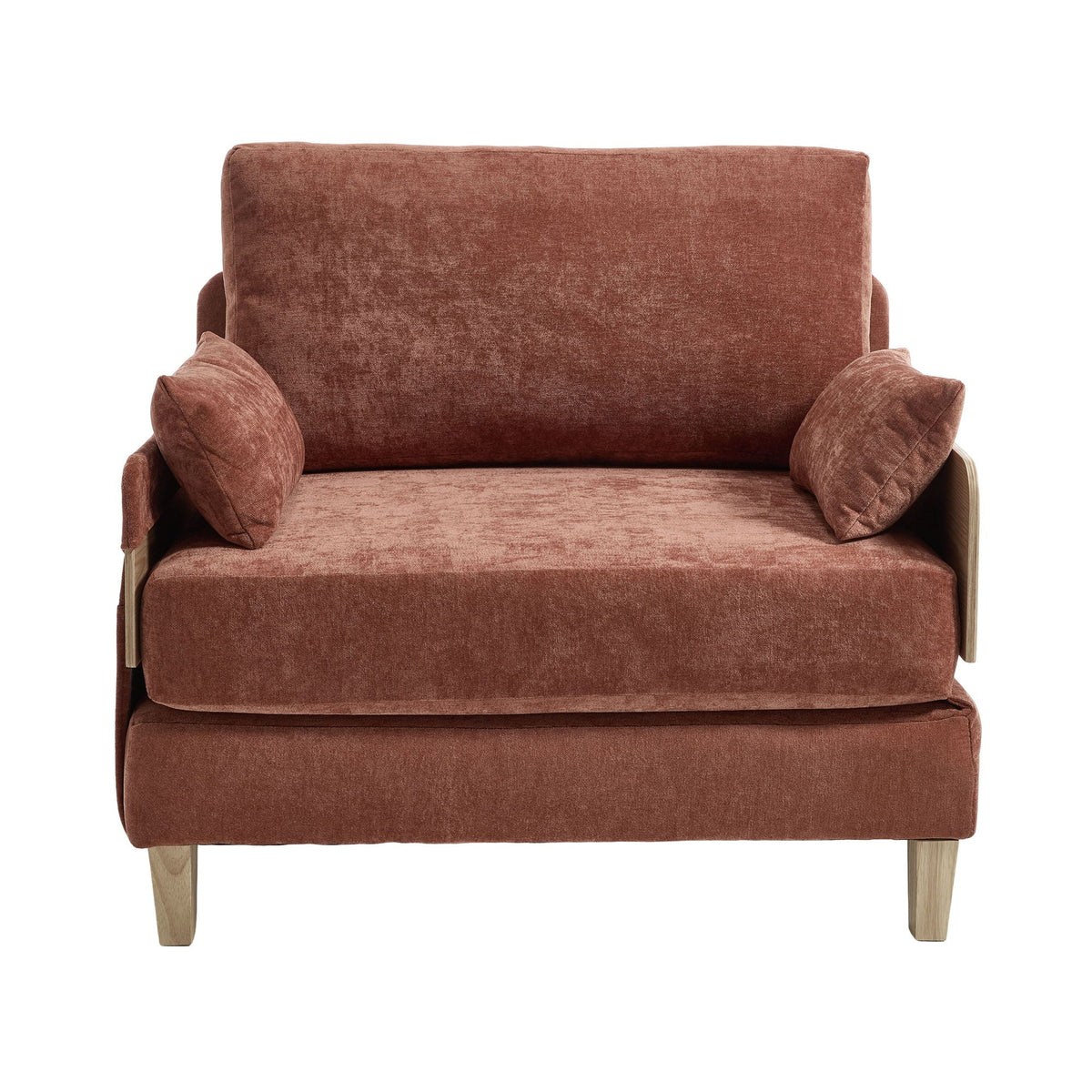 Mid Century Modern 3 Pillow Foldable Sofa Bed