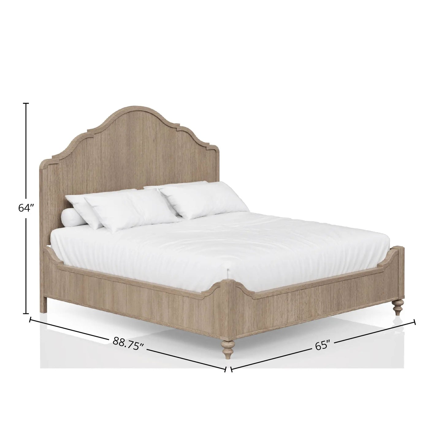 Elegant Panel Bed With Transitional Casual Design