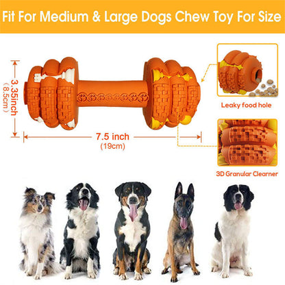 Durable orange dog chew toy, food-grade with leaky hole and 3D cleaner for medium dogs on Tampa Home & Garden Store