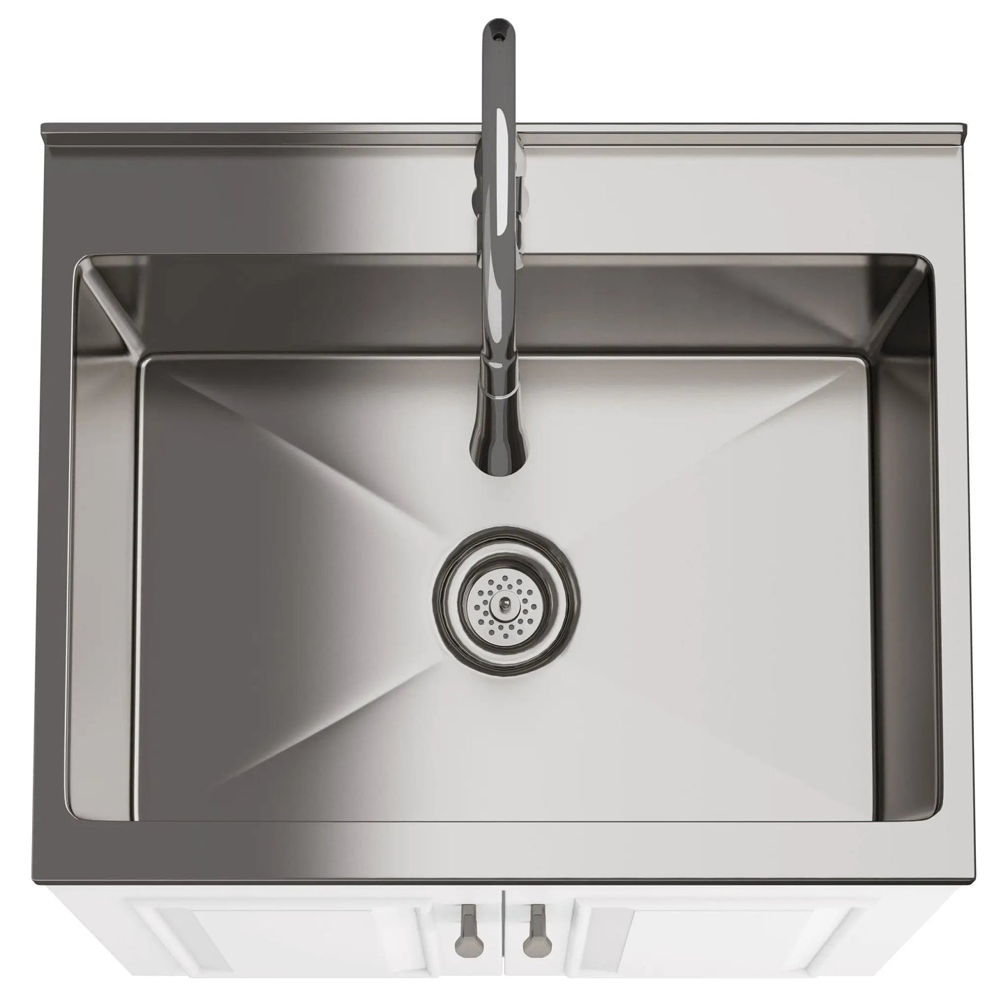Darwin Deluxe Laundry Cabinet with pull-out faucet and stainless sink by Unique Piece Furniture on Tampa Home & Garden Store