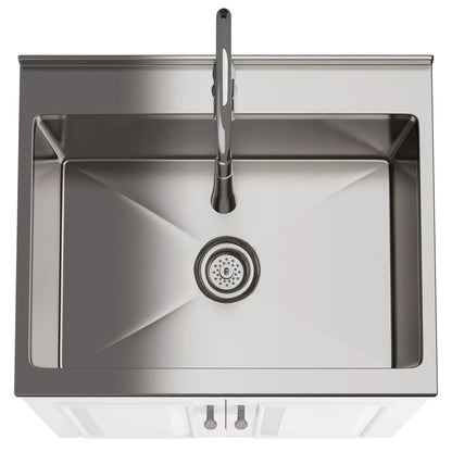 Darwin Deluxe Laundry Cabinet with pull-out faucet and stainless sink by Unique Piece Furniture on Tampa Home & Garden Store