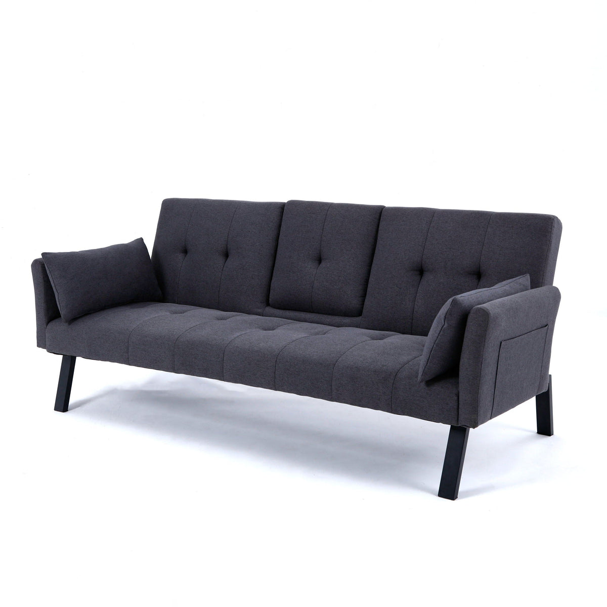 Compact Foldable Sofa Bed and Cup Holder