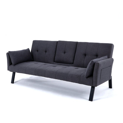 Compact Foldable Sofa Bed and Cup Holder