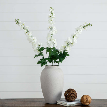 39" Artificial Delphinium Flower Stems- Set of 3 - Tampa Home & Garden Store