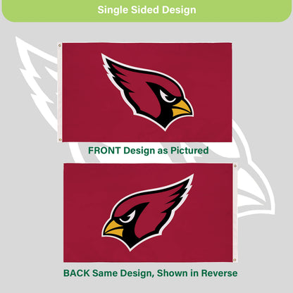 Arizona Cardinals 3x5 single-sided flag with 2 grommets by Evergreen Enterprises on Tampa Home & Garden Store
