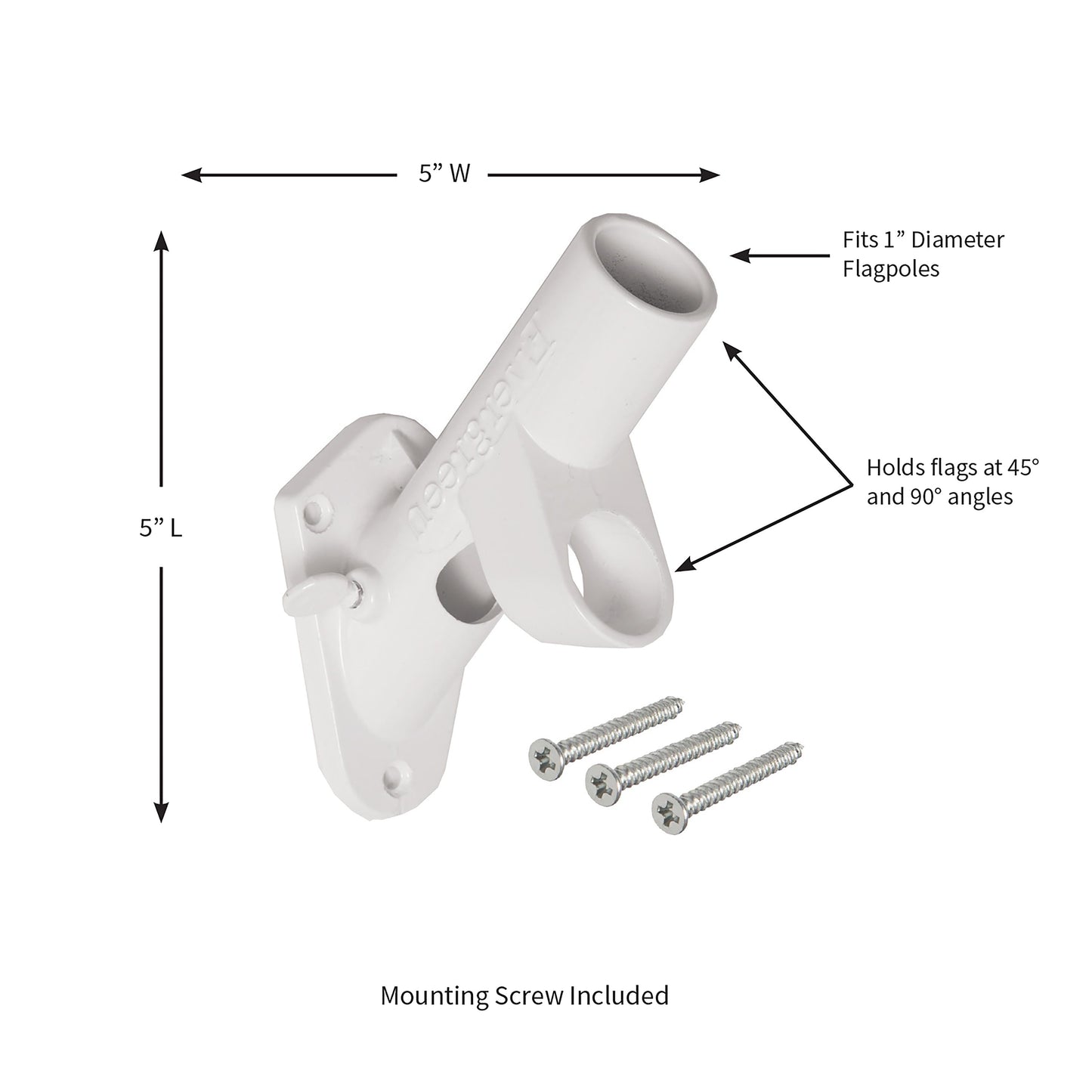 2-Position Aluminum House Flag Bracket, White Finish by Evergreen Enterprises on Tampa Home & Garden Store