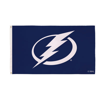 Tampa Bay Lightning navy flag with white bolt; 3x5, 2 grommets; NHL watermark on Tampa Home & Garden Store
