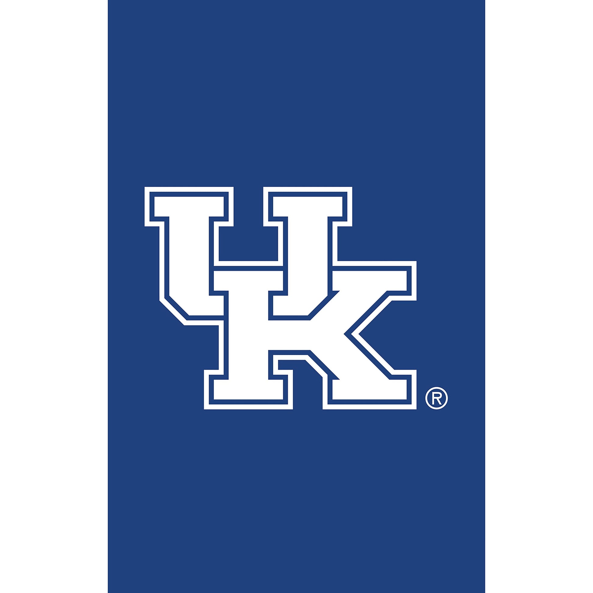 Applique flag University of Kentucky logo on royal blue background Evergreen Enterprises on Tampa Home & Garden Store