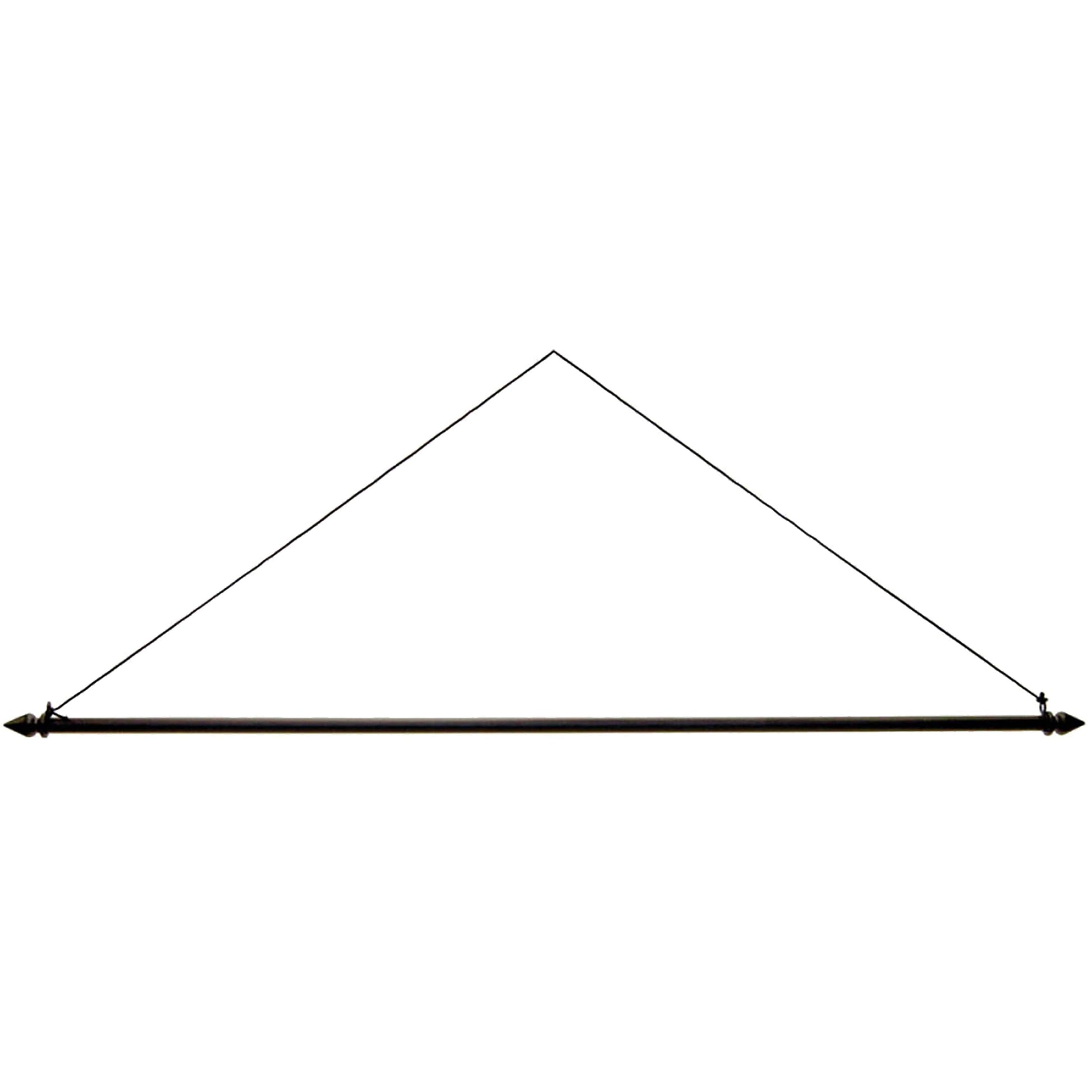 House Size Metal Dowel Flag Hanger long bar with angled cables by Evergreen Enterprises on Tampa Home & Garden Store