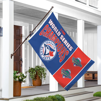 Toronto Blue Jays 3x5 single-sided sublimated flag with two grommets on a pole on Tampa Home & Garden Store