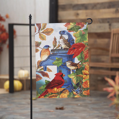 Where Birds Gather Suede Garden Flag colorful Evergreen Enterprises - Wholesale Collective on Tampa Home & Garden Store