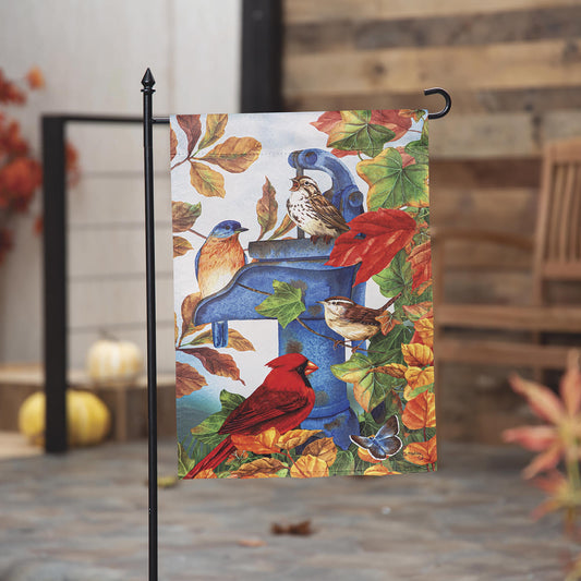 Where Birds Gather Suede Garden Flag colorful Evergreen Enterprises - Wholesale Collective on Tampa Home & Garden Store