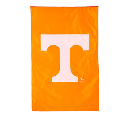 University of Tennessee applique house flag, orange banner with pink number 12 applique on Tampa Home & Garden Store