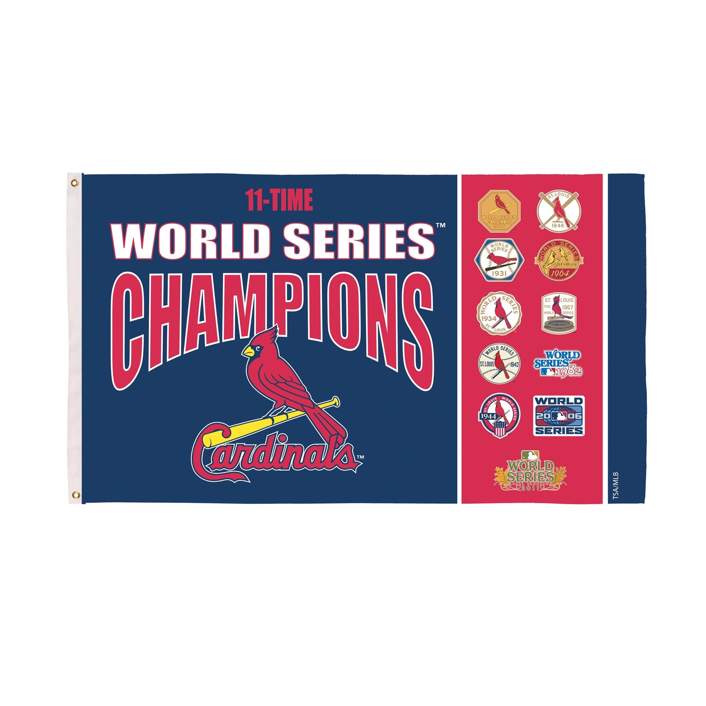 St Louis Cardinals 3x5 single-sided flag with 2 grommets World Series Champions design on Tampa Home & Garden Store