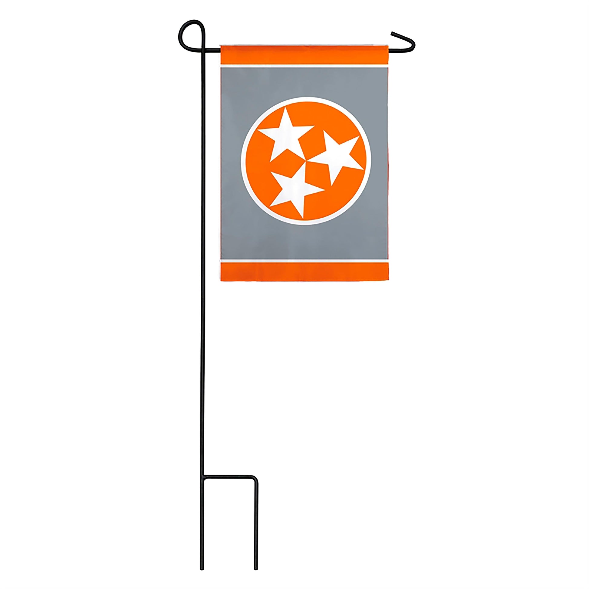 Tennessee Tri Star grey flag with orange circle and white stars by Evergreen Enterprises on Tampa Home & Garden Store