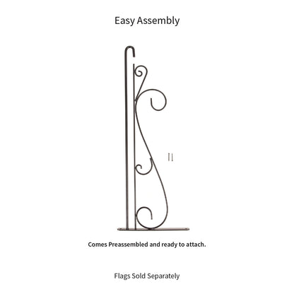 Swirl Wall-Mount Flag Hanger decorative metal flag pole hardware Evergreen Enterprises on Tampa Home & Garden Store