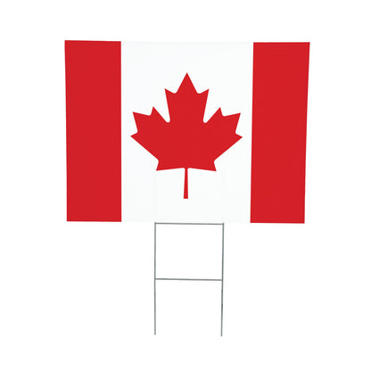 Canada Strong yard sign 24x18, red-white Canada flag with maple leaf on Tampa Home & Garden Store