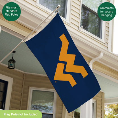 West Virginia University single-sided estate flag 3x5 sublimated with 2 grommets on Tampa Home & Garden Store