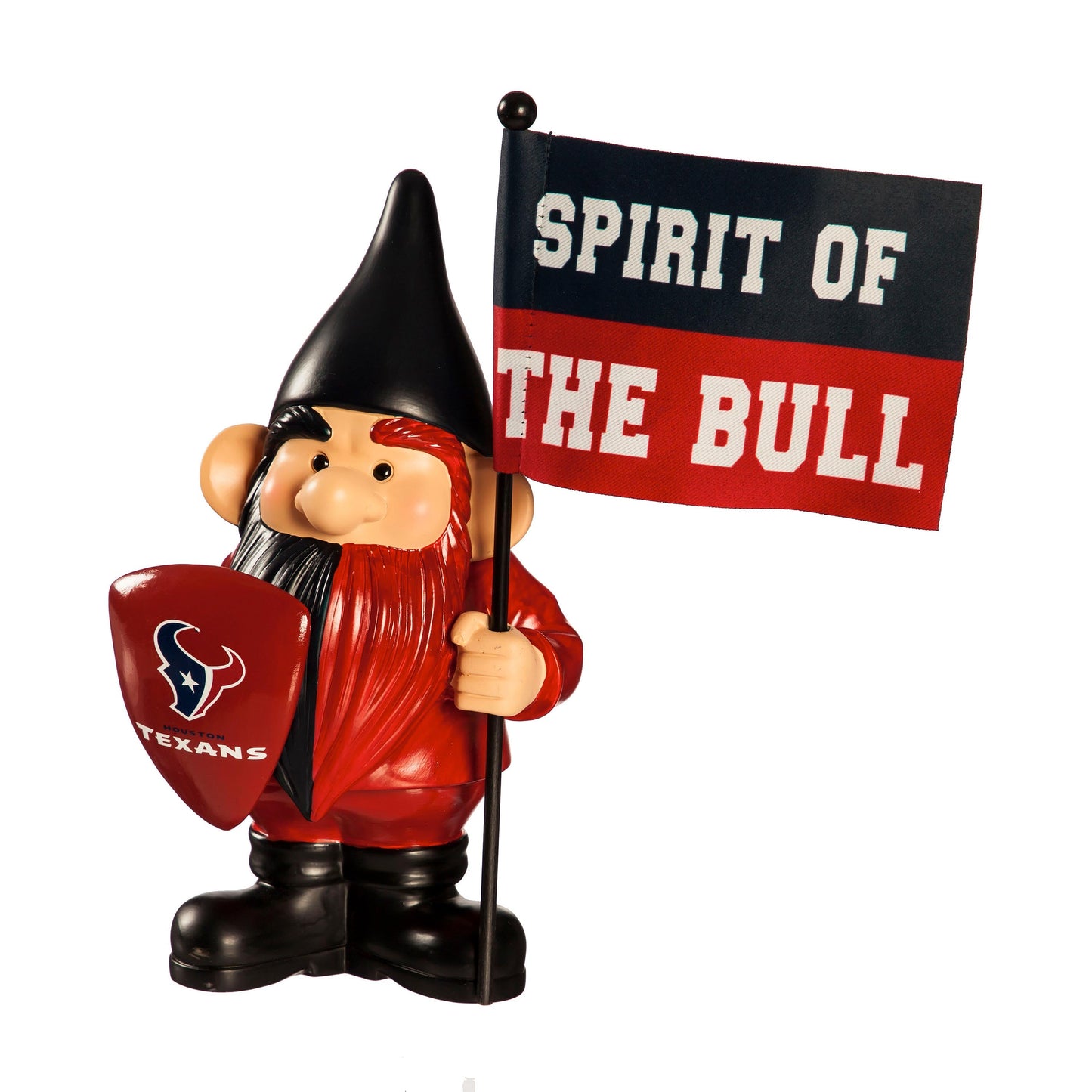Houston Texans flag holder gnome garden statue by Evergreen Enterprises Wholesale Collective on Tampa Home & Garden Store