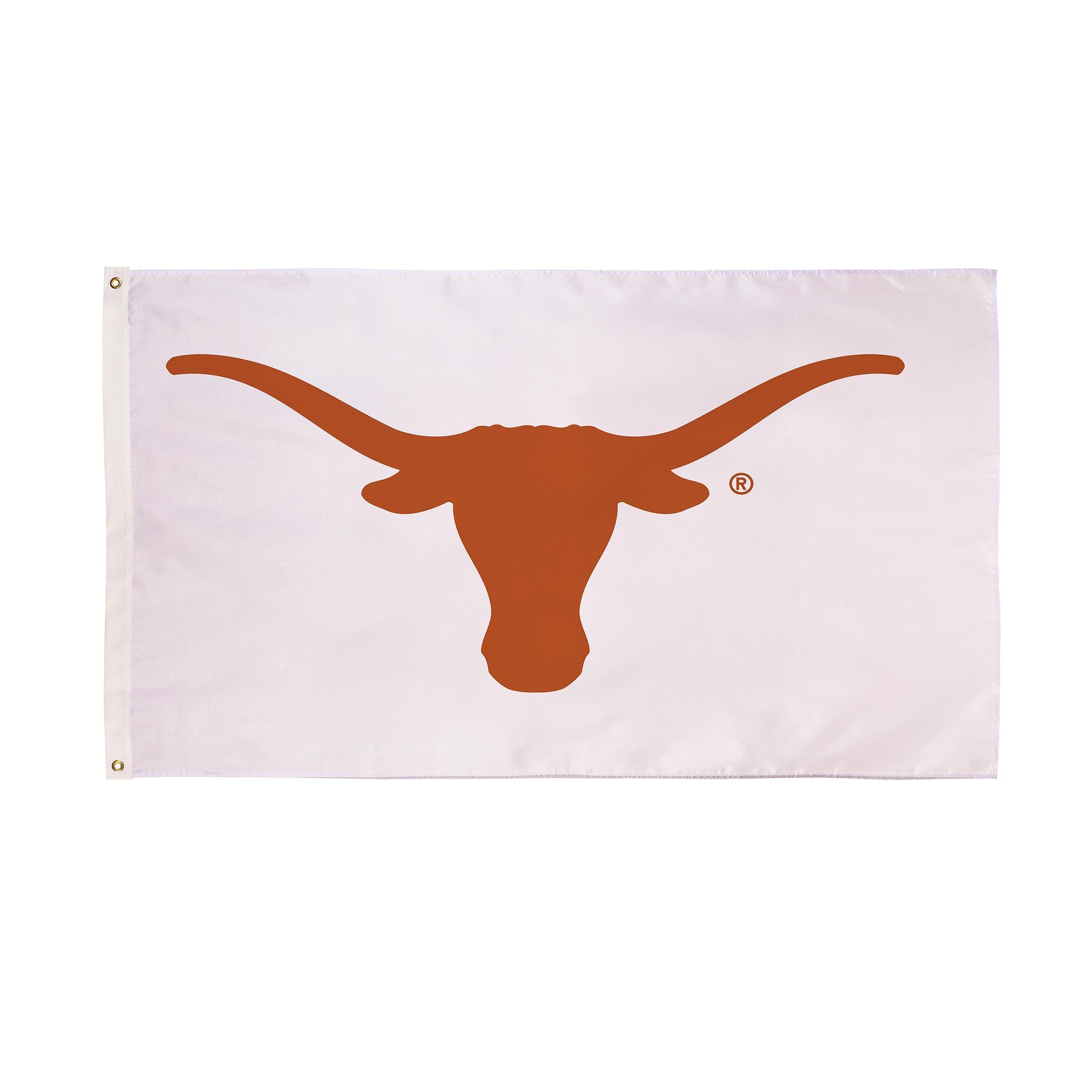 University of Texas 3x5 single-sided flag with orange longhorn graphic and two grommets on Tampa Home & Garden Store