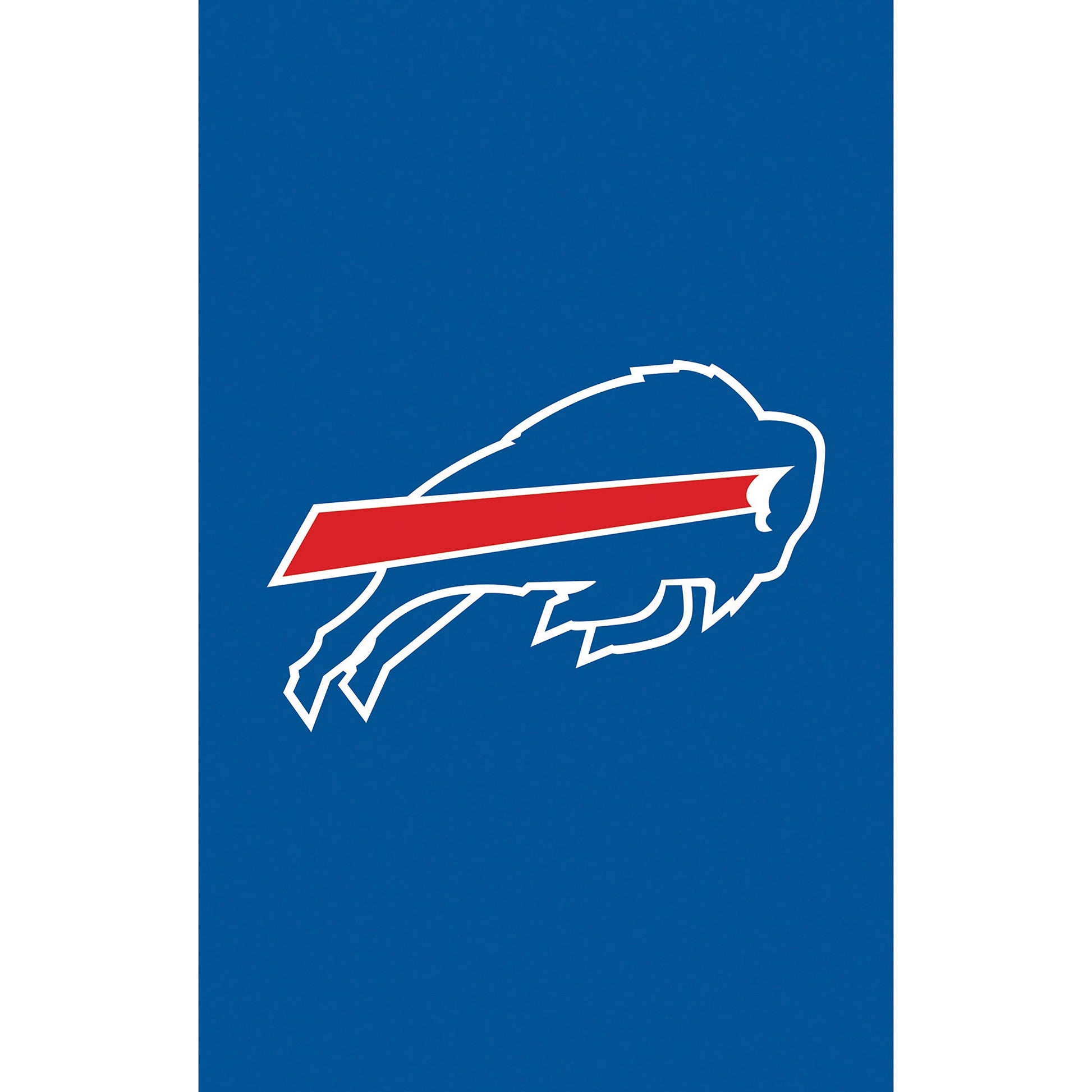 Buffalo Bills applique house flag with white buffalo outline and red accent on blue on Tampa Home & Garden Store