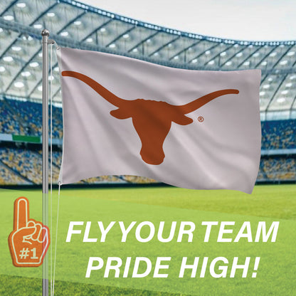 University of Texas 3x5 sublimated flag single-sided with 2 grommets orange longhorn design on Tampa Home & Garden Store