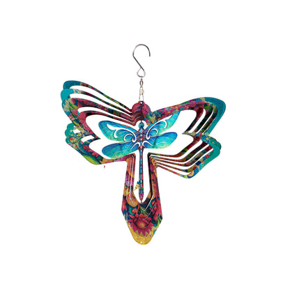 Illusion Spinner Edge Program wind spinner with colorful butterfly-wing blades in layered design on Tampa Home & Garden Store