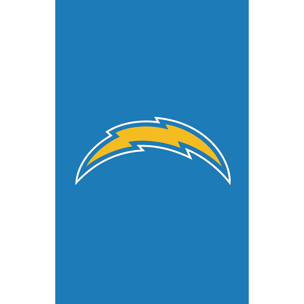 Applique flag Los Angeles Chargers on blue field with yellow bolt logo, Evergreen Enterprises on Tampa Home & Garden Store