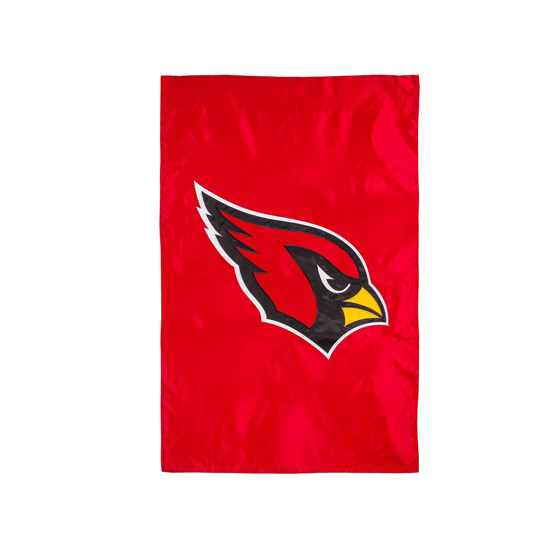 Arizona Cardinals applique flag red field with bold black white yellow cardinal emblem on Tampa Home & Garden Store