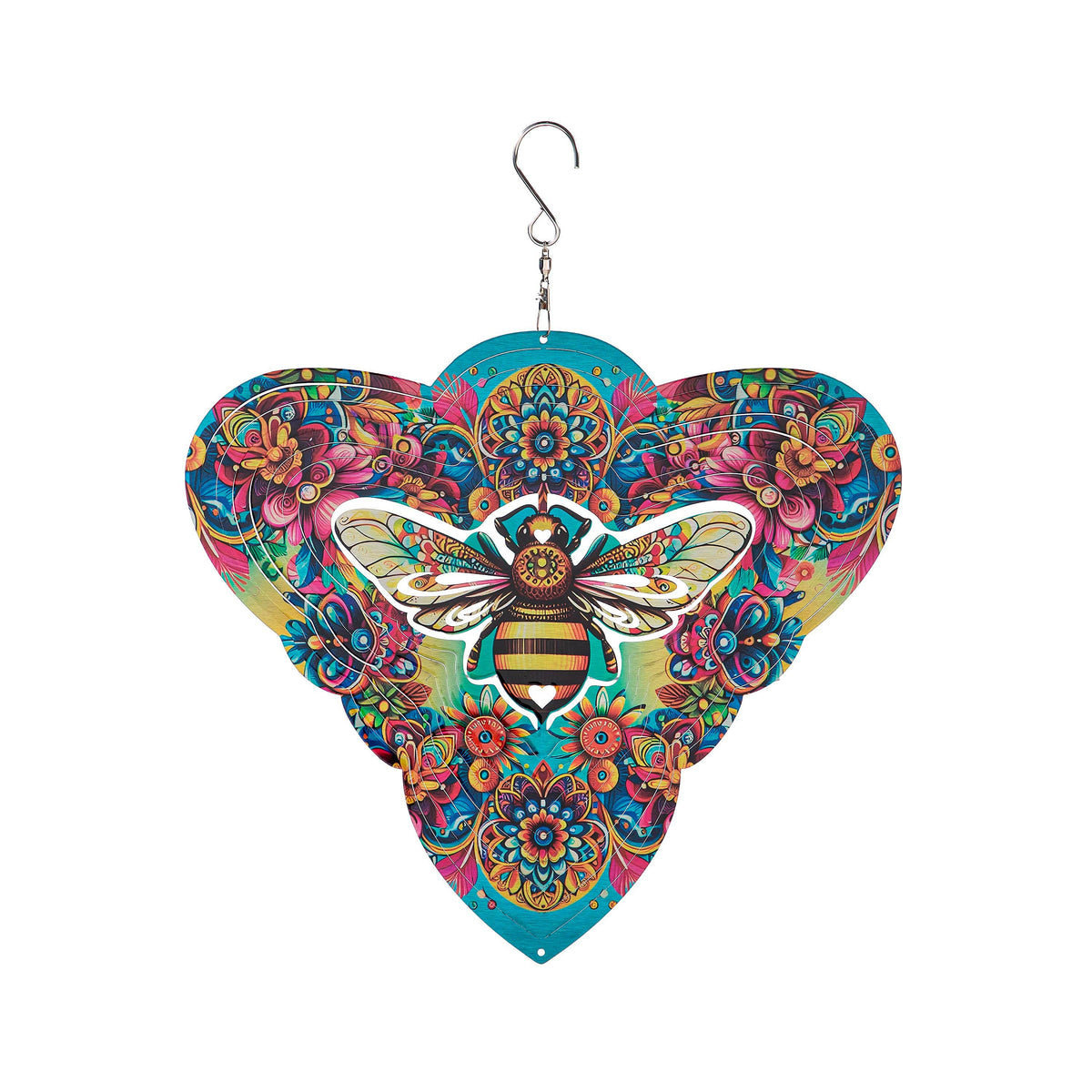 Illusion Spinner Edge wind spinner vibrant multicolor butterfly teal wings Evergreen Enterprises on Tampa Home & Garden Store