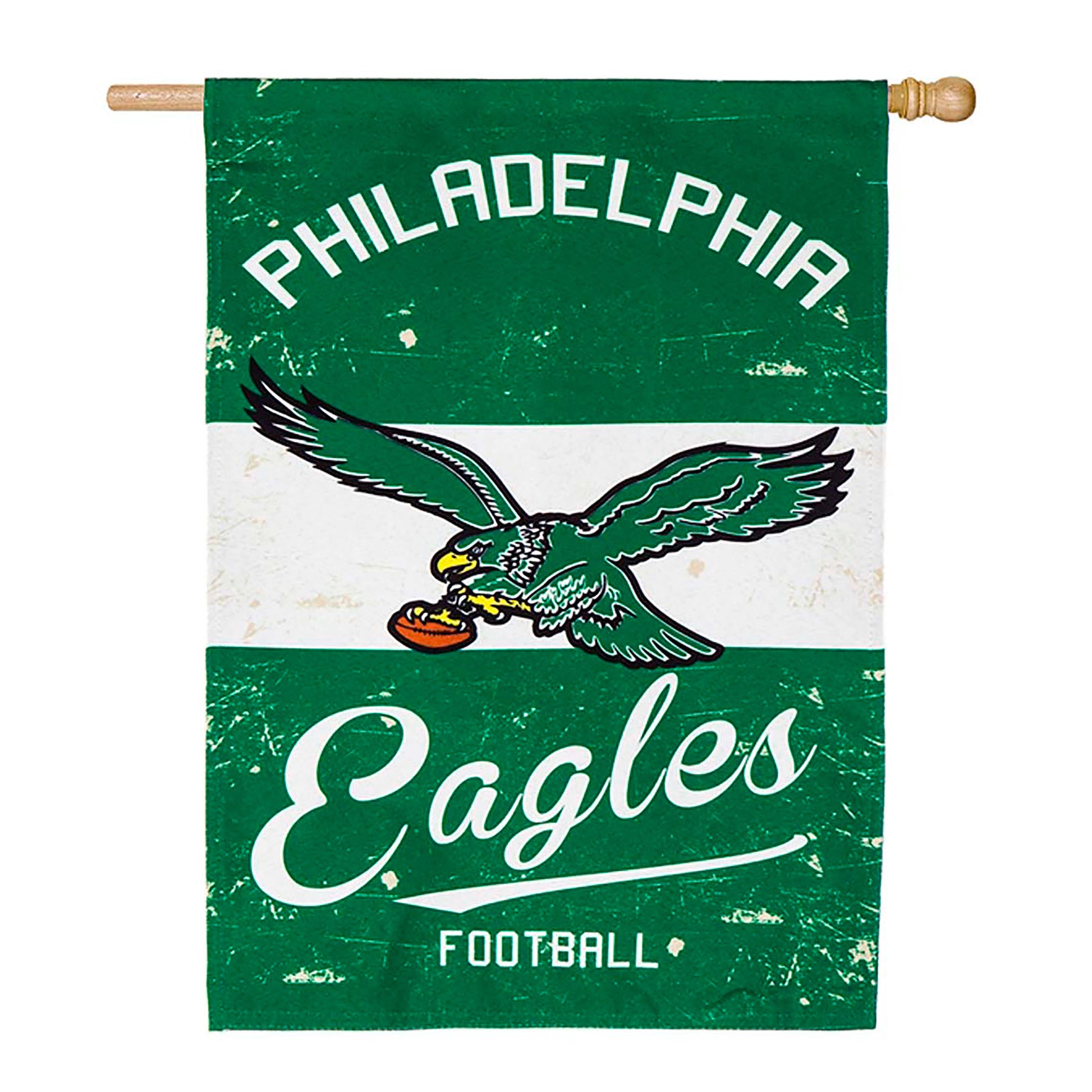 Double-Sided Vintage Graphic NFL Flag Philadelphia Eagles by Evergreen Enterprises on Tampa Home & Garden Store