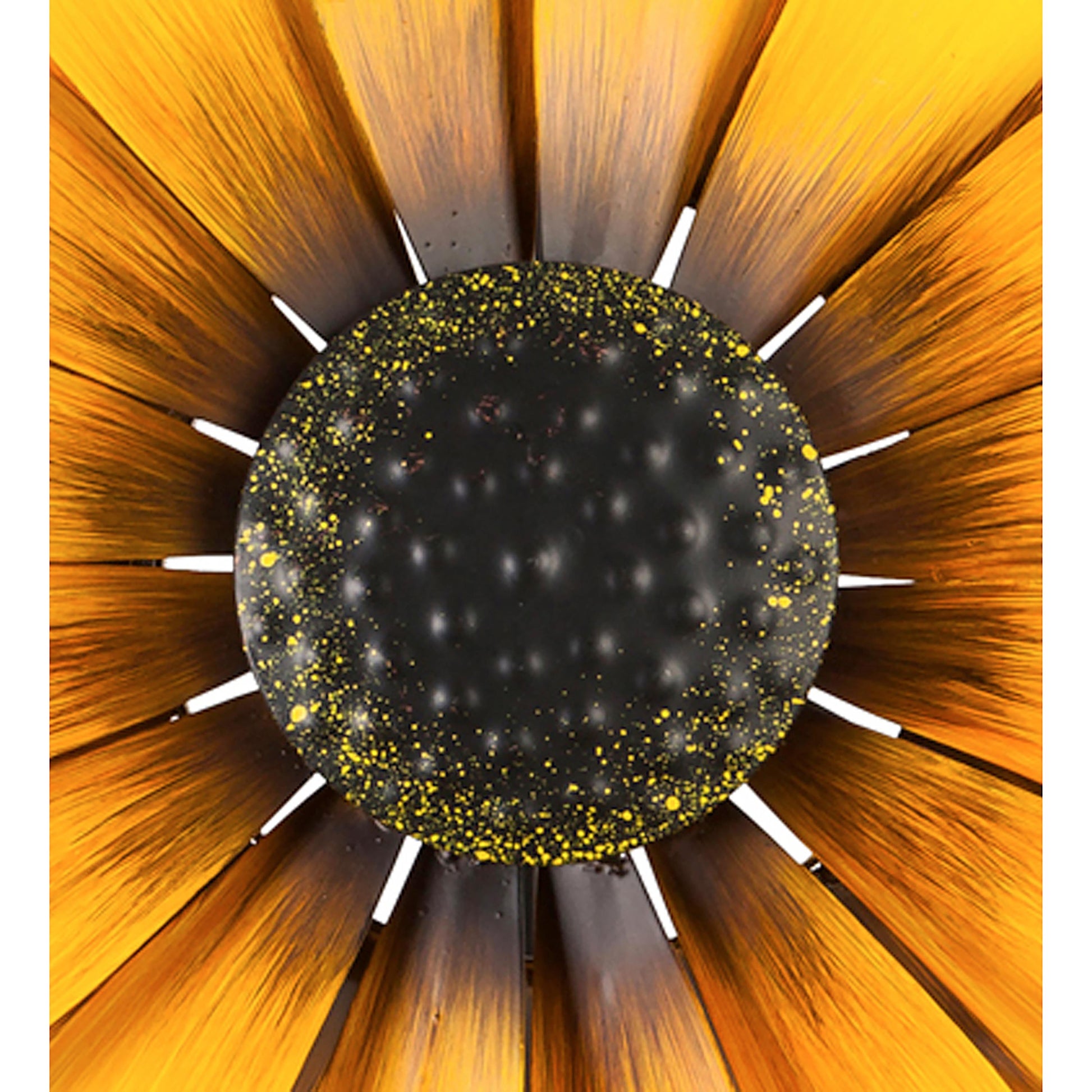Hillside Pasture Wind Spinner Sunflower design 75H tall golden petals dark speckled center on Tampa Home & Garden Store