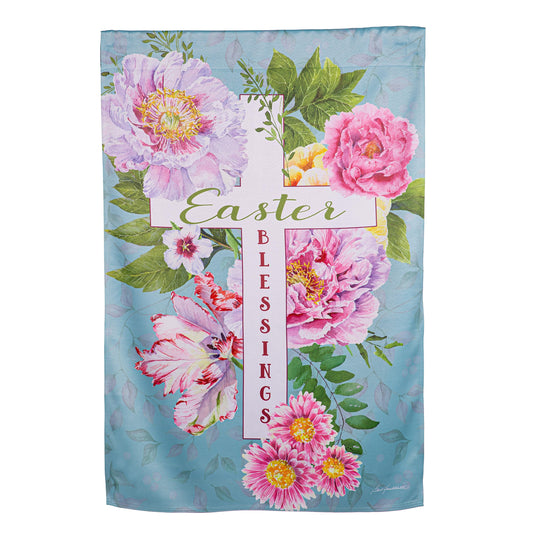Easter Blessings Suede House Flag