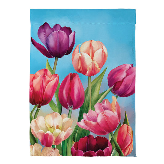 Tulip Palooza Suede House Flag - Tampa Home & Garden Store