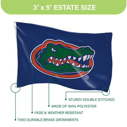 University of Florida single-sided flag 3x5 with 2 grommets by Evergreen Enterprises on Tampa Home & Garden Store