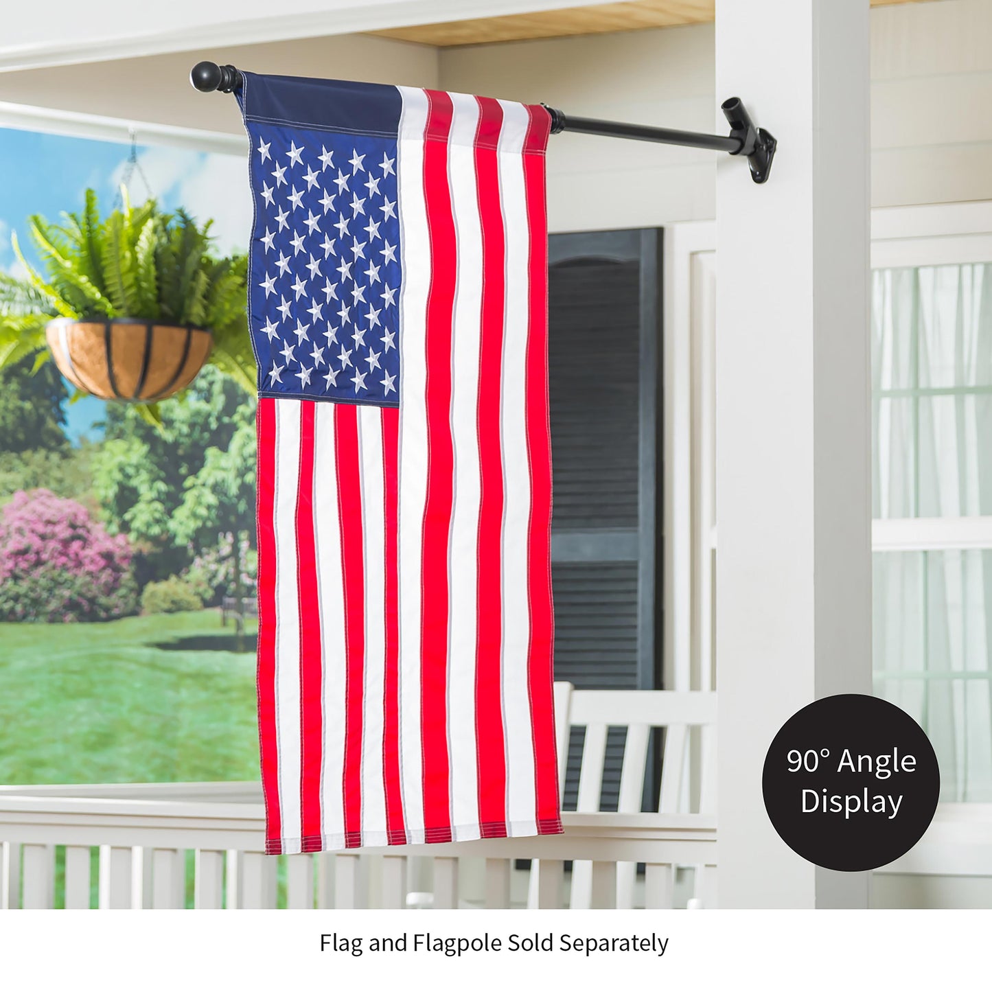2-Position Cast Iron House Flag Bracket, black by Evergreen Enterprises on Tampa Home & Garden Store