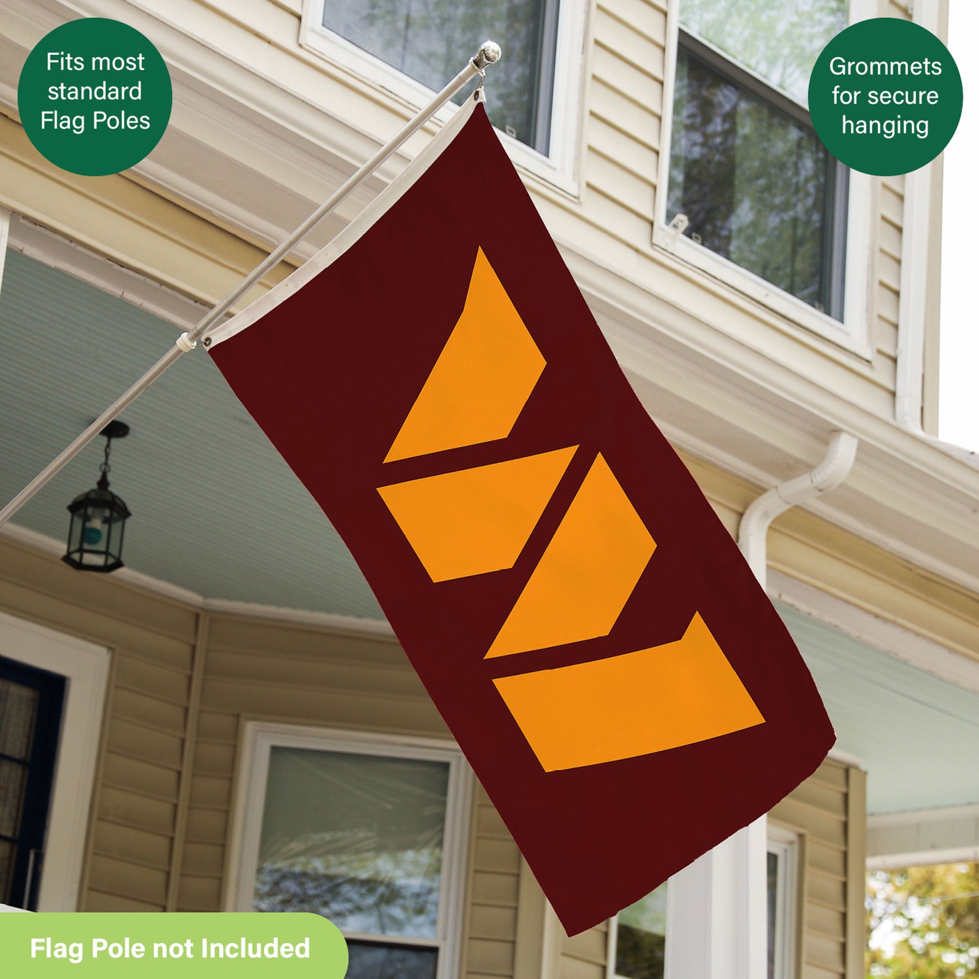 Washington Commanders single-sided sublimated flag 3x5 with 2 grommets on Tampa Home & Garden Store