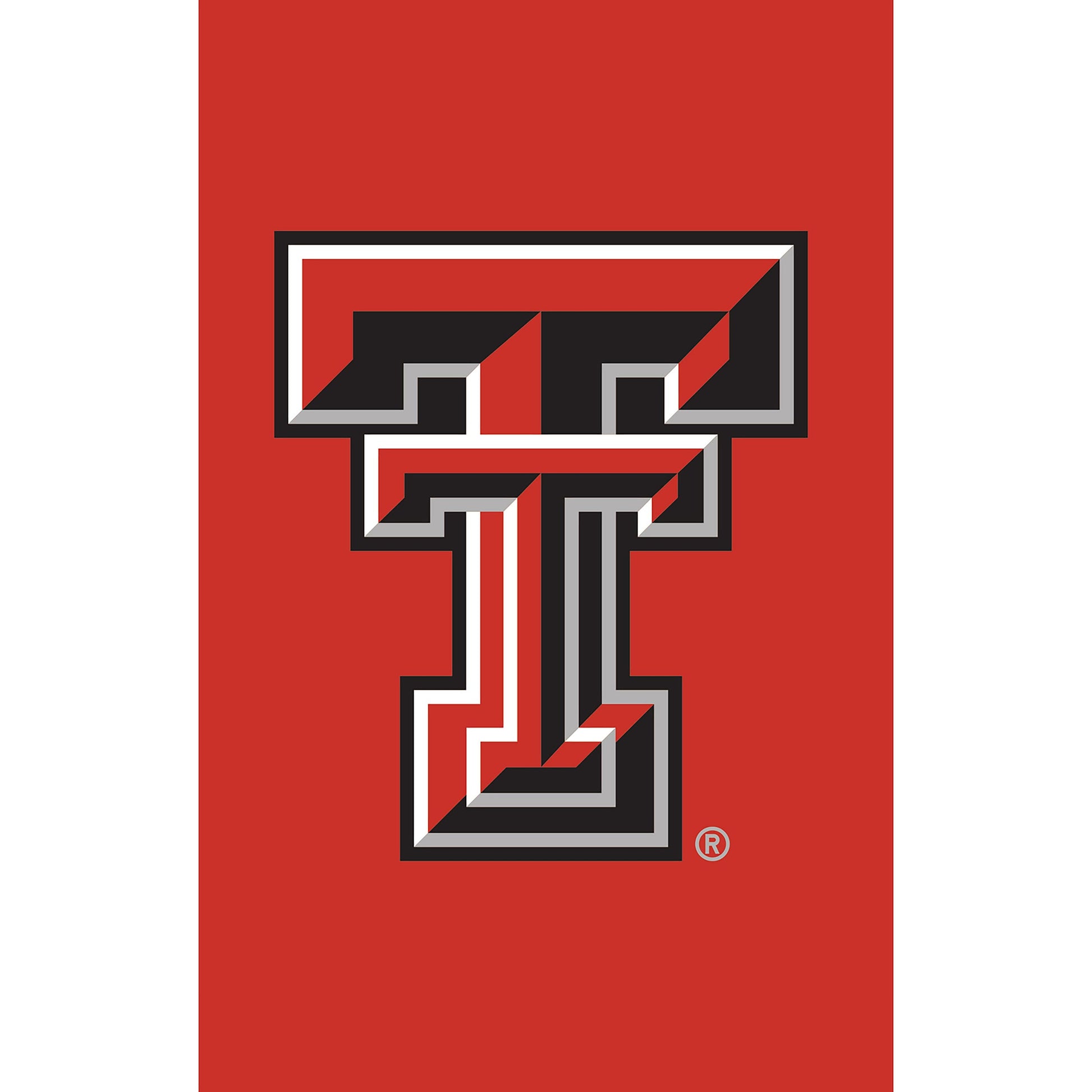 Texas Tech University applique house flag red field with TTU logo, Evergreen Enterprises on Tampa Home & Garden Store
