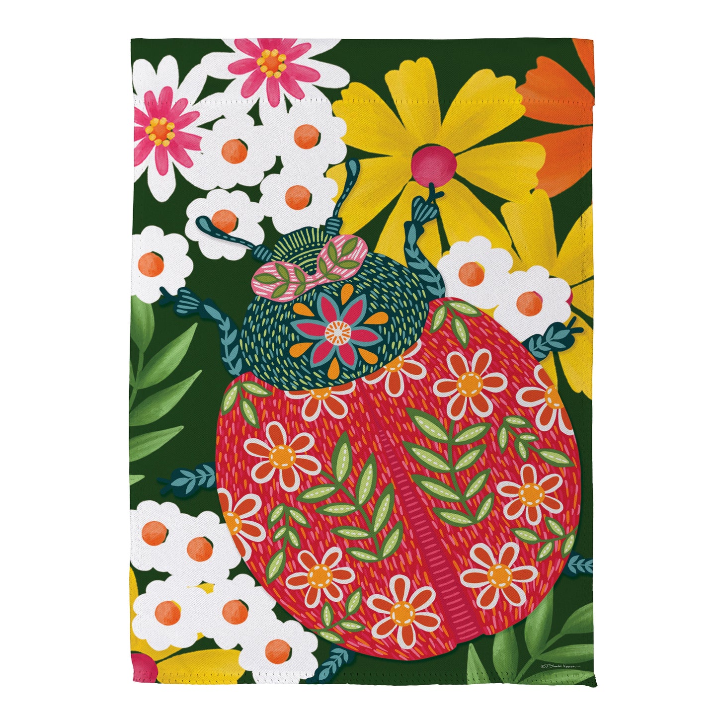 Drapeau de maison en daim à papillons Bloom &amp; Burst (recto et verso)
