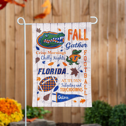Moire Flag University of Florida Gators fall motif with orange and blue graphics on Tampa Home & Garden Store