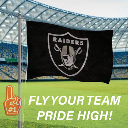 Las Vegas Raiders black single-sided estate flag 3x5 with 2 grommets Evergreen Enterprises on Tampa Home & Garden Store