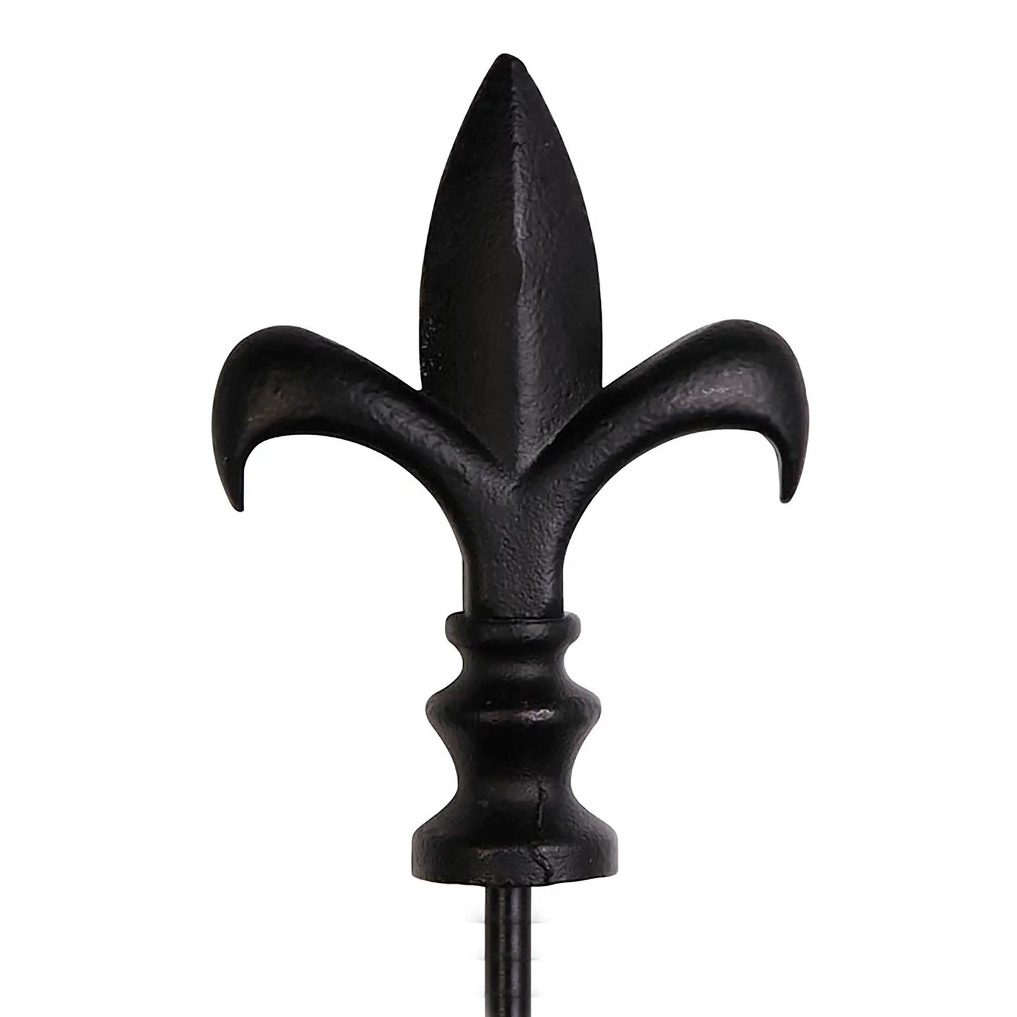 Black fleur-de-lis garden flag pole finial on decorative stake by Evergreen Enterprises on Tampa Home & Garden Store
