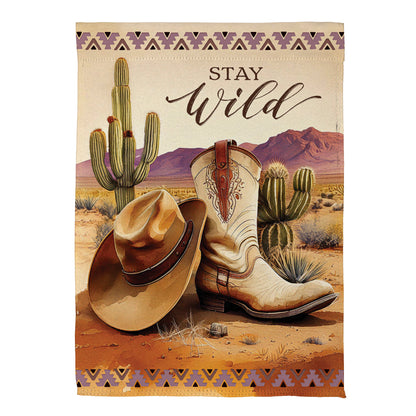 Wild West Suede Garden Flag
