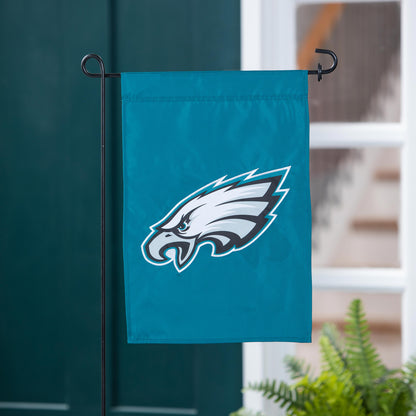 Philadelphia Eagles applique garden flag teal with eagle logo on Tampa Home & Garden Store