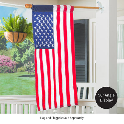 2-Position Aluminum House Flag Bracket white finish for flagpole mounting on Tampa Home & Garden Store