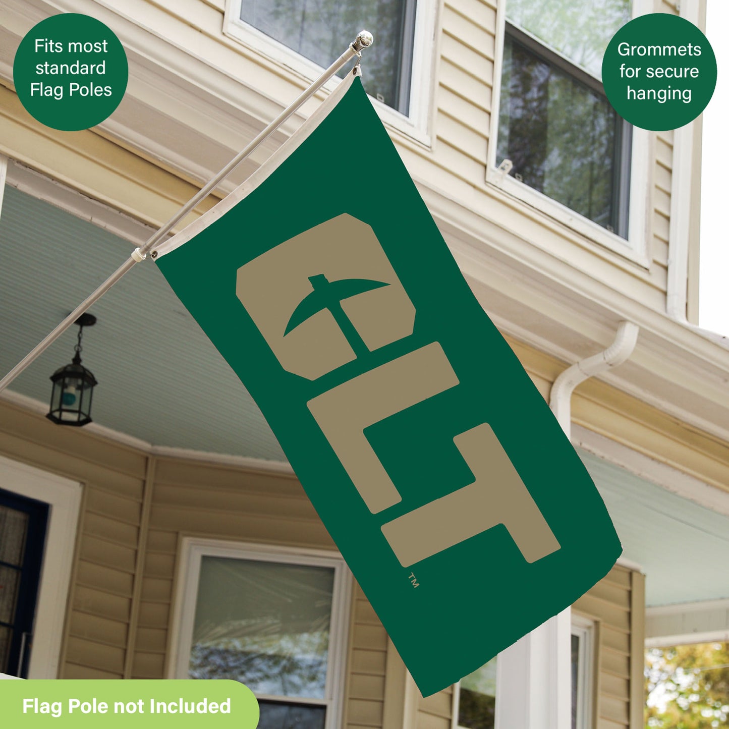 University of North Carolina Charlotte flag 3x5 sublimated with 2 grommets Evergreen Enterprises on Tampa Home & Garden Store