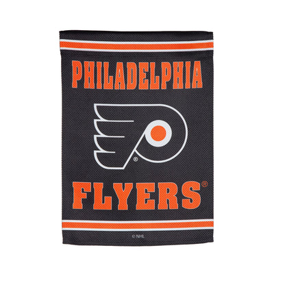 Philadelphia Flyers suede garden flag black with orange accents by Evergreen Enterprises on Tampa Home & Garden Store